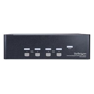 StarTech.com Switch KVM double affichage DisplayPort 4K 60 Hz à 4 ports avec hub USB 2.0 intégré - Commutateur écran-clavier-souris/audio/USB - 4 x KVM / audio / - Publicité