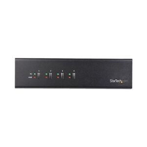 StarTech.com KVM switch écran clavier souris USB à 4 ports Dual-Link DVI avec hub USB 3.0 - Commutateur KVM DVI conforme aux exigences TAA - Commutateur - Publicité