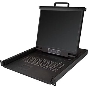 StarTech.com Console KVM à Montage en Rack KVM VGA à Port Unique avec LCD 19" pour Rack Serveur Tiroir KVM LCD Universel 1U avec Câbles/Matériel Clavier QWERTY 50 000 MTBF (RKCONS1901) - Publicité