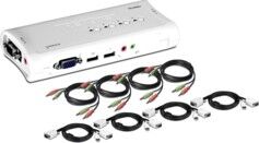 TrendNet Commutateur KVM USB 4 PC + audio Trendnet ''TK-409K''