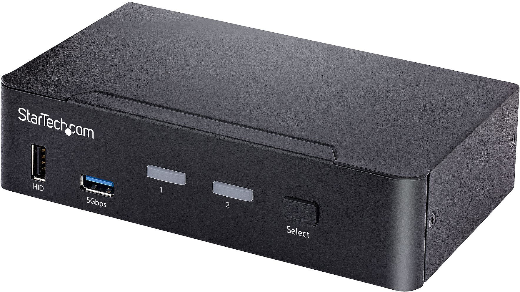 StarTech.com Switch KVM USB C, DisplayPort a 2 porte con video HDR 4K 60Hz UHD, Audio da 3,5 mm, Hub 4x HID e 2x 3.0 tipo A 5Gbps, Commutazione Hot Key, Compatibile Thunderbolt 3 4 [SV231DPUCA]