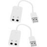 HOMSFOU 4 Stuks Computer Geluidskaart USB Geluidskaart Voor Laptop USB Geluidskaart 71 Externe Geluidskaart Voor Laptop USB Geluidskaart Adapter Geluid Voor Computer Notebook Stand-Alone