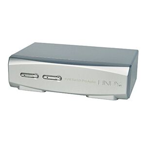 LINDY 39304 2 Port KVM Switch Pro USB 2.0, DisplayPort 1.2 with TTU, Silver