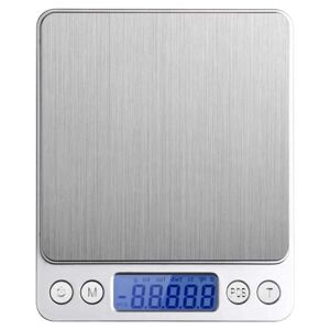 SOG Living Husholdningsvægt Køkkenvægt Digitalvægt / Vægt 0,1g - 2000g Smykkevægt Silver
