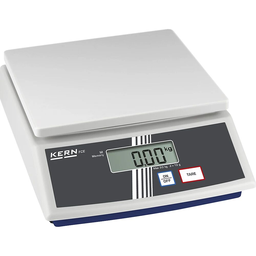 KERN Báscula de sobremesa, modelo básico, rango de pesaje hasta 3 kg, intervalos de lectura 1 g, plato de pesaje 252 x 228 mm