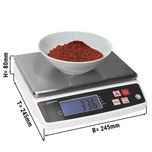 GGM GASTRO - Balance de cuisine numérique jusqu'à 10 kg - Graduation : 1 gramme