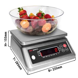 GGM GASTRO - Balance de cuisine numérique jusqu'à 6 kg - Graduation : 0,5 gramme