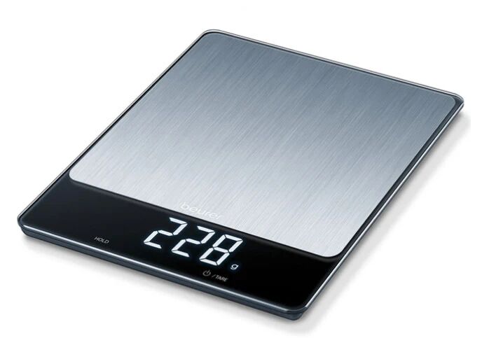 Beurer KS 34 Inox, Bilancia da Cucina con Portata fino a 15 kg