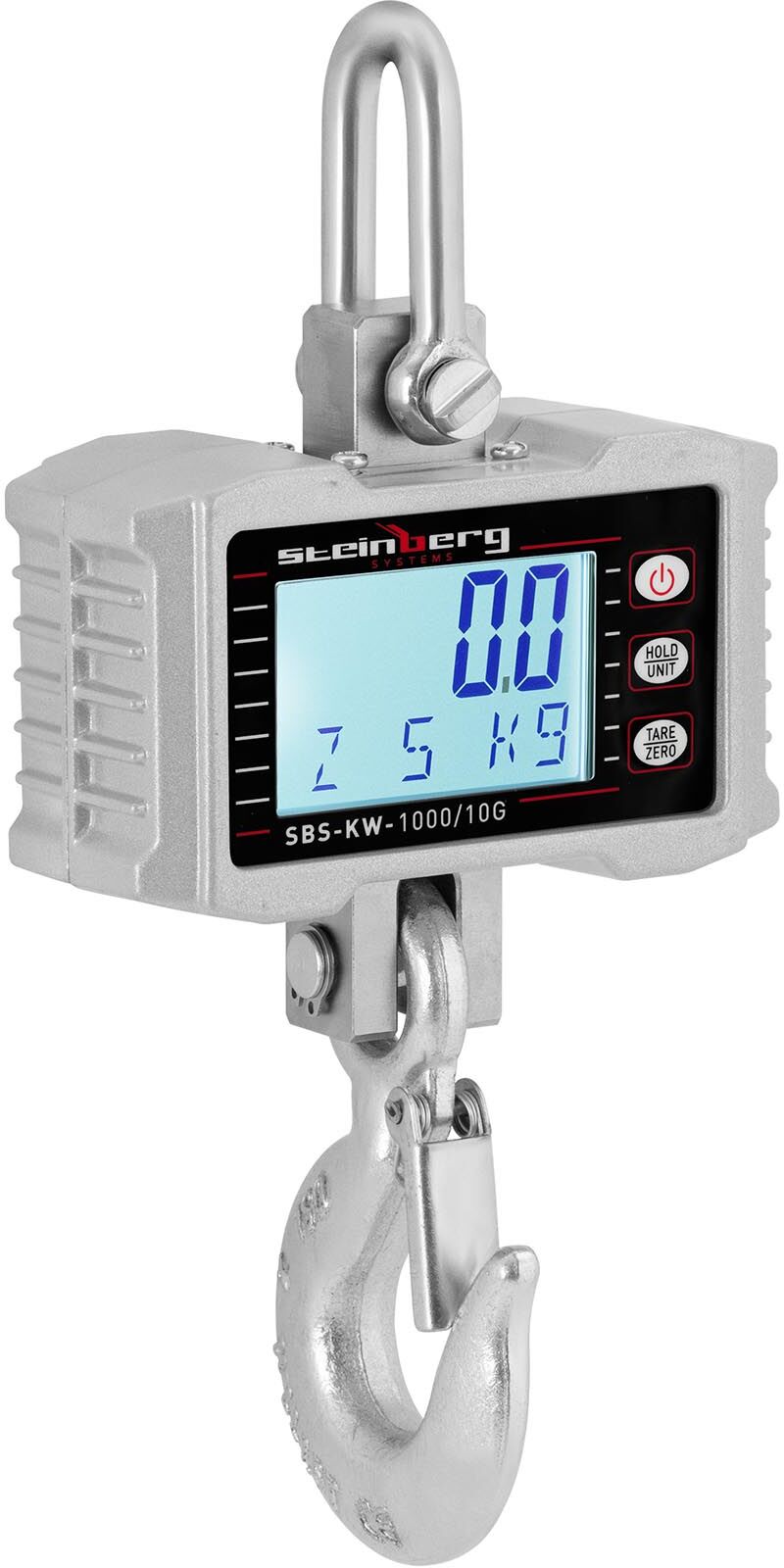 Steinberg Systems Waga hakowa - 1 t / 0,5 kg - LCD - aluminium SBS-KW-1000/10G