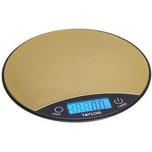 Taylor Pro Black & Brass 5kg Digital Dual Kitchen Scale