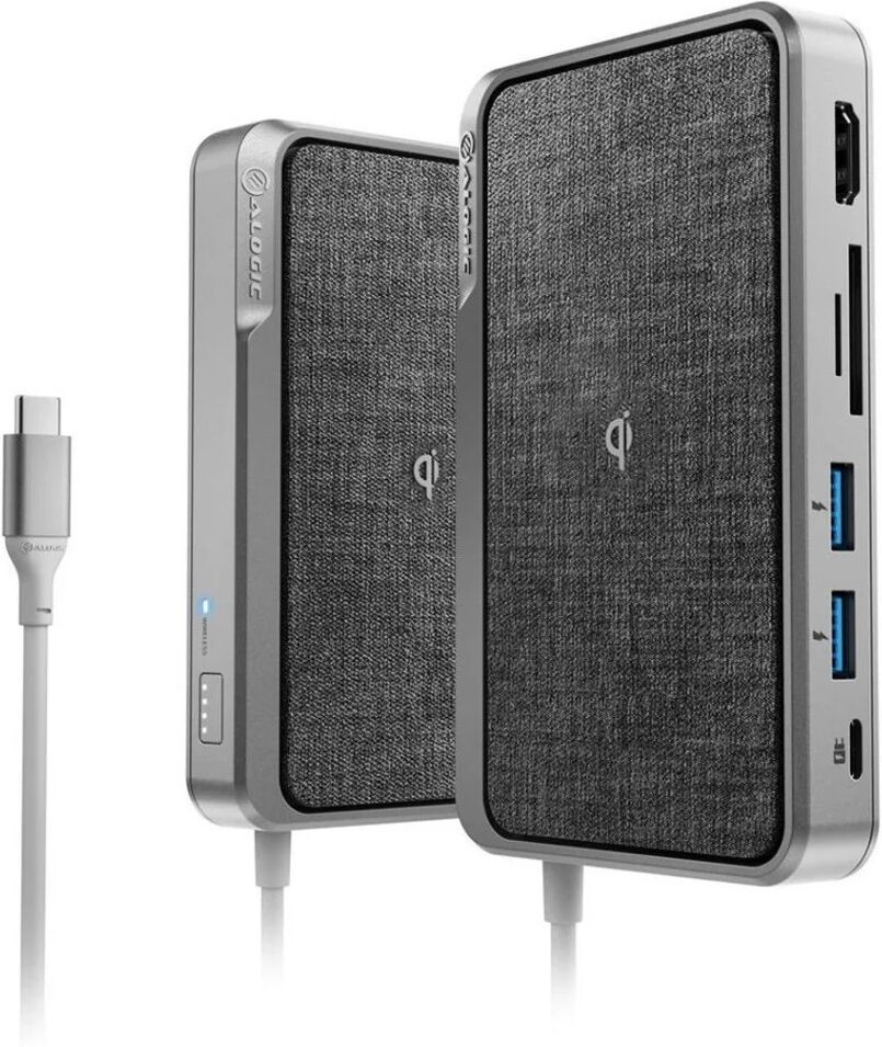 ALOGIC Dock WAVE 3i1 PowerBank Dock & Wireless Charger 5.000 mAh - Grå