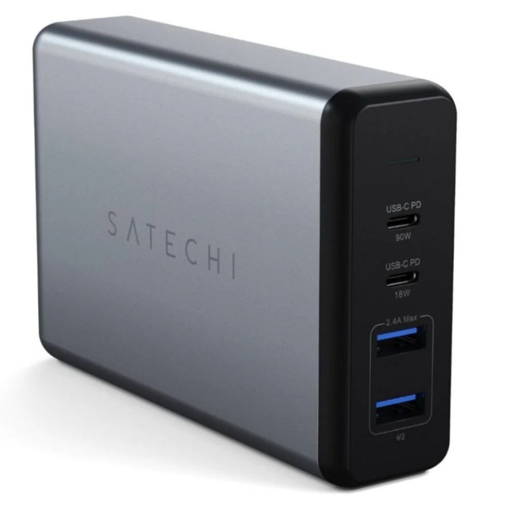 MOBILCOVERS.DK Satechi USB-C 108W Dual PD Travel Charger - Space Grey