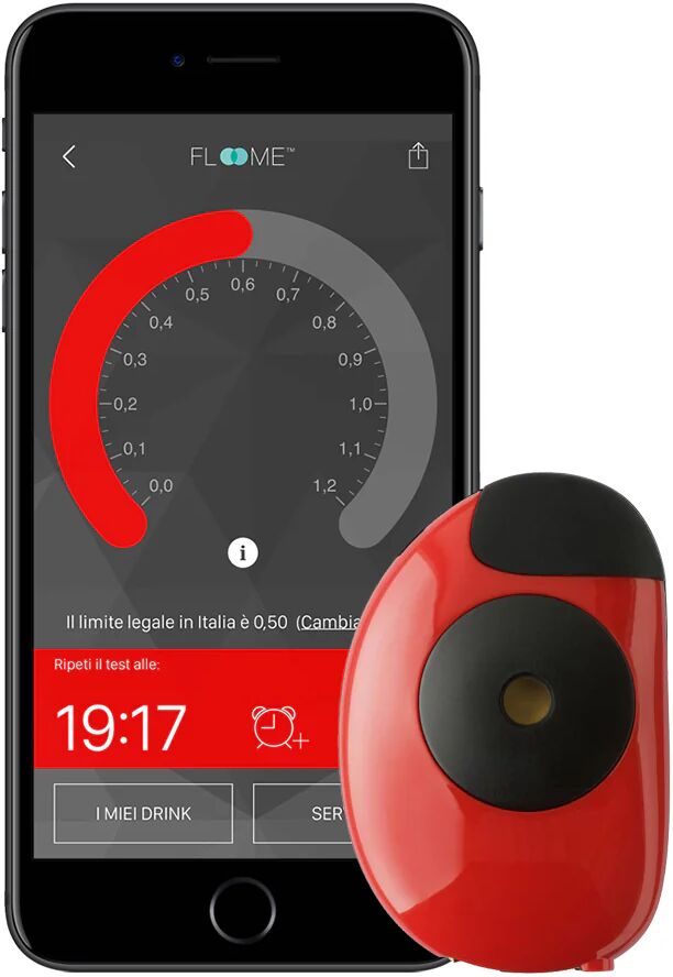 Floome IT Breathalyzer Version 2.0 - Alkoholtester Rød