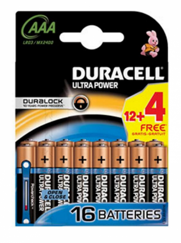 AAA Duralock Ultra 16 stk Batterier