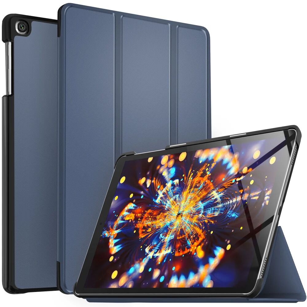 TABLETCOVERS.DK Samsung Galaxy Tab A 10.1" (2019) Tri-Fold Læder Cover m. Ståfunktion - Mørkeblå