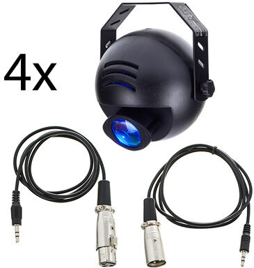 Eurolite LED PST-9W TCL DMX 4pcs Bundle Black