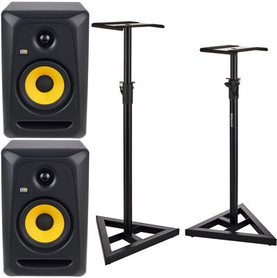 KRK RP5 RoKit Classic Stand Bundle Black