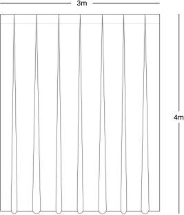 Wentex Pipes & Drapes Vorhang Molton, 3x4m, 300g/m², weiß