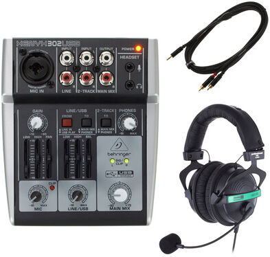 Behringer Xenyx 302USB Headset Bundle