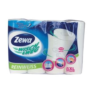 Zewa Küchenrolle Wisch und Weg 42837 2lg. weiß 8 Rl./Pack.