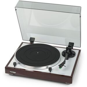 Thorens TD 402 DD walnuss Hochglanz, Direktantrieb incl. AT VM95E - Plattenspieler Riemenantrieb