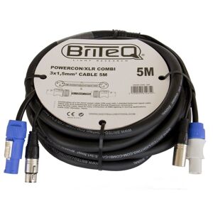 Briteq Power Twist/XLR PRO Combi Cable, 5m Kabel