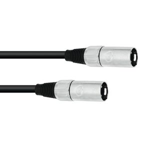Omnitronic Adapterkabel XLR(M)/XLR(M) 0,2m, schwarz - Patchkabel