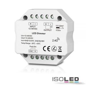 Fiai IsoLED Sys-Pro Dimmer Push Funk Mesh LED PWM Controller 1 Kanal 12-24V DC 6A