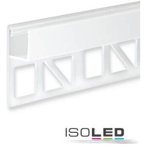 Fiai IsoLED LED Fliesenprofil UP8 für LED Streifen mit 8mm Breite weiß RAL 9003 200cm