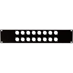 Showgear Dap 19 Zoll Stecker-Panel 2u, Für 16 Xlr Stecker (D-Size)