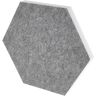 t.akustik Hexagon Melamine Light Grey 25 Hellgrau