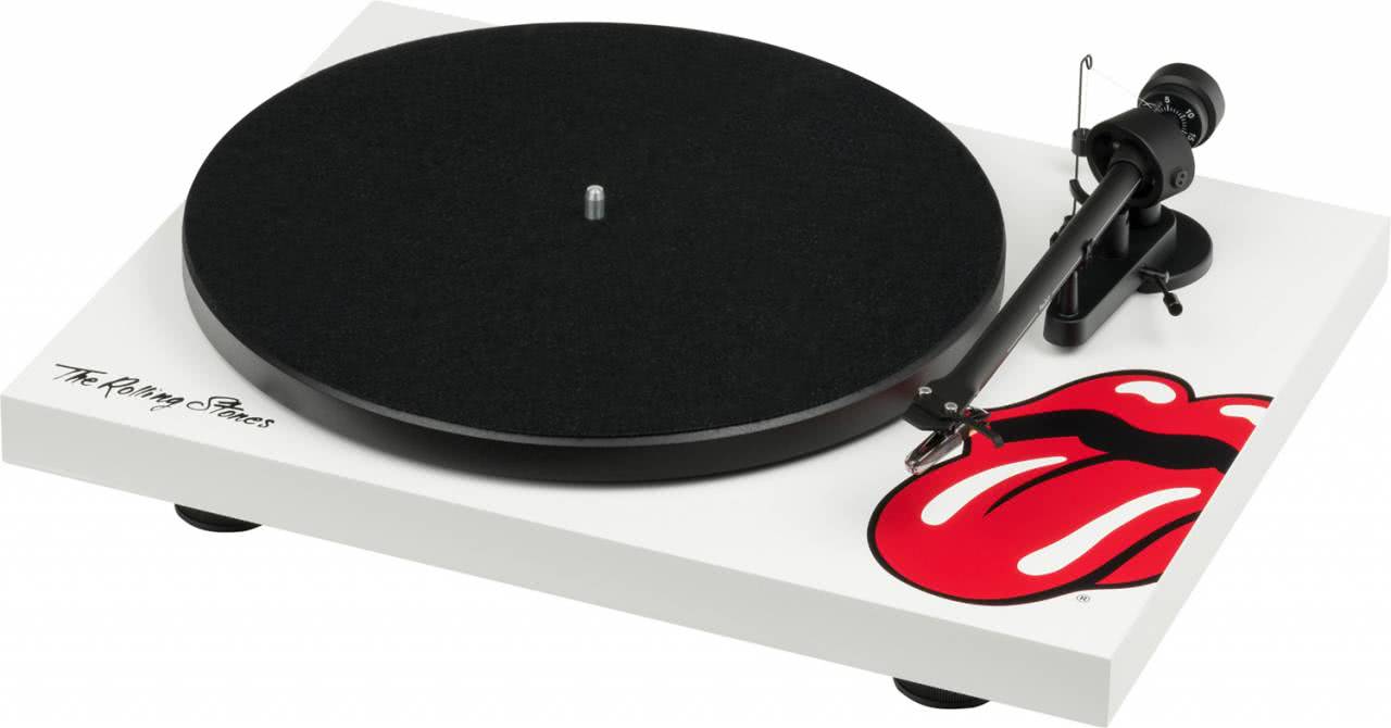 Pro-Ject Debut III Rolling Stones Recordplayer weiss