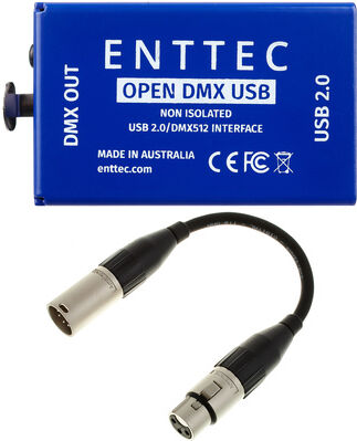 Enttec Open DMX USB Interface Bundle Schwarz