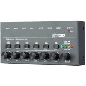 My Store 6 Way Mixer With Single Channel Stereo Switching Mini Signal Hybrid Small Audio