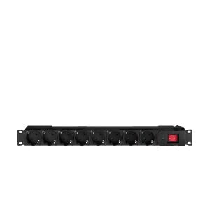 MONACOR 19´´ stikdåse 1U RCS-18 TILBUD NU strimler strimmel strøm mount rack