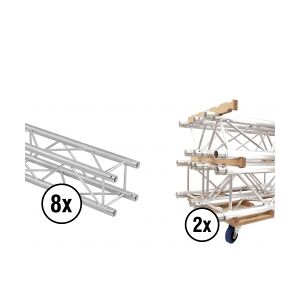 Alutruss Set QUADLOCK QL-ET34-2000 + Truss transport board TILBUD NU