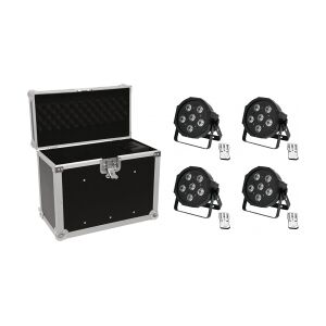 EuroLite Set 4x LED SLS-603 + Case EC-SL4M size M størrelse tilfælde taske sæt