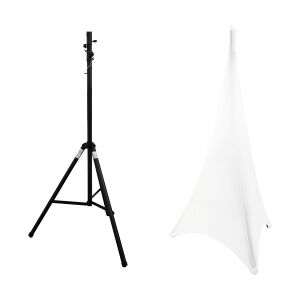 EuroLite Set STV-40S-WOT Steel Stand + Tripod Cover white TILBUD NU