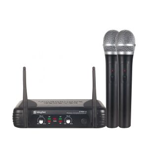 Dobbelt trådløst Mikrofonsæt STWM712 med 2 Håndholdte mikrof microphone mikrofon