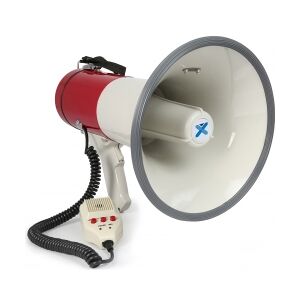 Professionel Megafon 50W med Sirene, anti-feedback, optage/ microphone optagelse