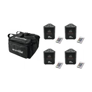 EuroLite Set 4x AKKU TL-3 QuickDMX + Soft Bag TILBUD NU