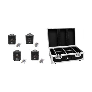 EuroLite Set 4x AKKU TL-3 TCL QuickDMX + Case with charging function TILBUD NU