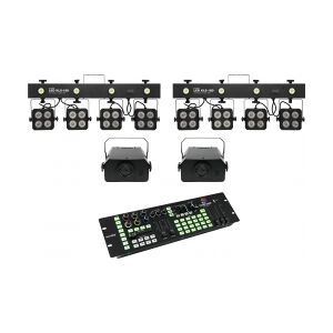 EuroLite Set 2x LED KLS-180 + 2x LED WF-40 + DMX LED Color Chief Controller