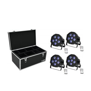 EuroLite Set 4x LED SLS-603 TCL UV Floor + Case TDV-1 TILBUD NU