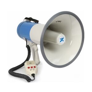 Professionel Megafon 60W med Sirene, anti-feedback, optage/afspil mikrofon siren