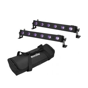 EuroLite Set 2x LED BAR-6 UV Leiste + Soft Bag TILBUD NU