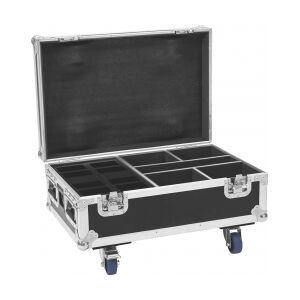 Roadinger Flightcase 4x AKKU IP UP-4 Plus HCL Spot WDMX with Charging Function