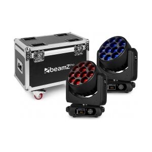 MHL1240 LED Moving Head Zoom 12x40W 2 stykker i Flightcase TILBUD NU