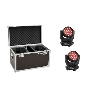 EuroLite Set 2x LED TMH-X4 Moving-Head Wash Zoom + Case TILBUD NU