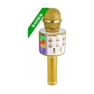 KM15G Karaoke Mic with speaker and LED light BT/MP3 LED Gold 